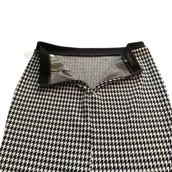 Talbots Pencil Skirt Women's Sz 6 Black white Houndstooth cotton blend preppy - Picture 14 of 14